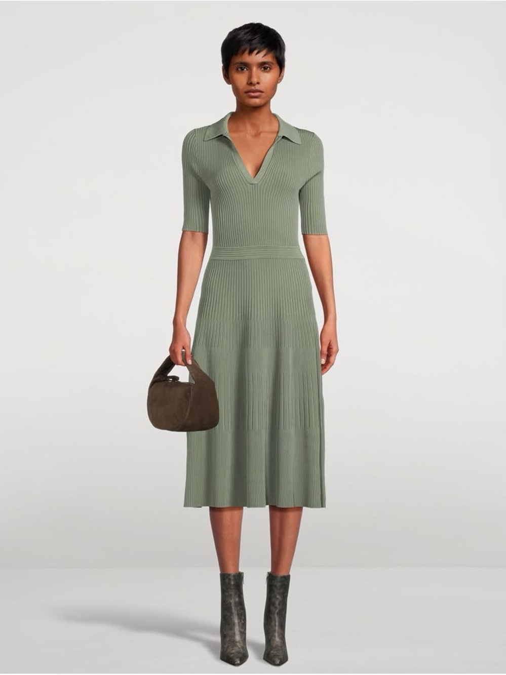 SIMKHAI RIBBED MIDI DRESS